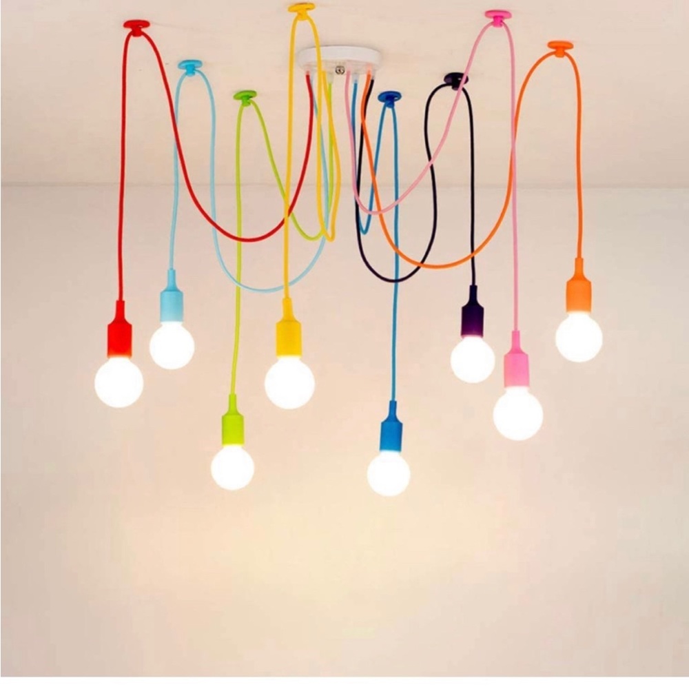 Spider multicolored lamp lights